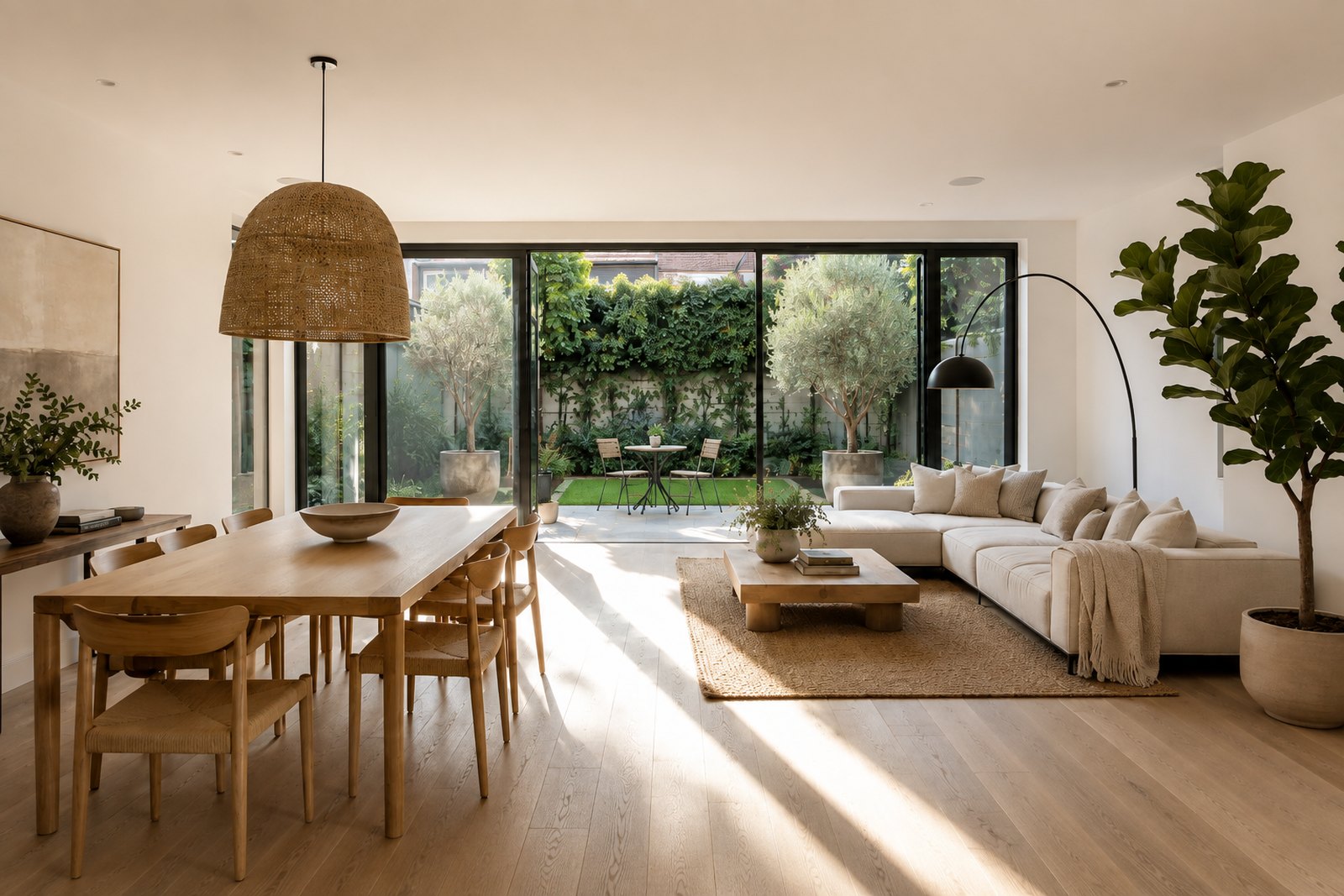 A bright modern living room
